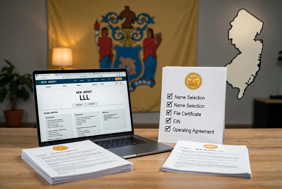 NJ LLC formation requirements checklist